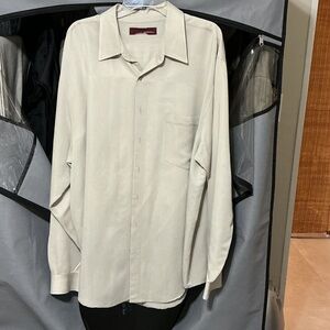 Merona Beige Button-Up Shirt 2XLT